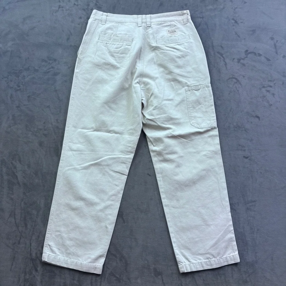 Columbia Sportswear Mens 32x28 Tan Canvas Utility Pants Khaki Workwear